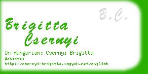 brigitta csernyi business card
